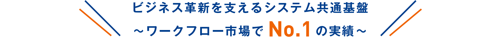 ビジネス革新を支えるシステム共通基盤～ワークフロー市場でNo.1の実績～